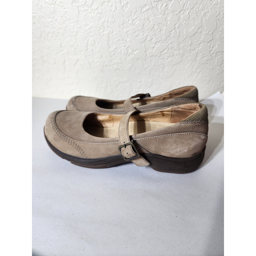 Dansko Taupe Mary Jane Clogs